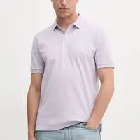 Bavlněné polo tričko HUGO Donos222 tmavomodrá barva, 50466182