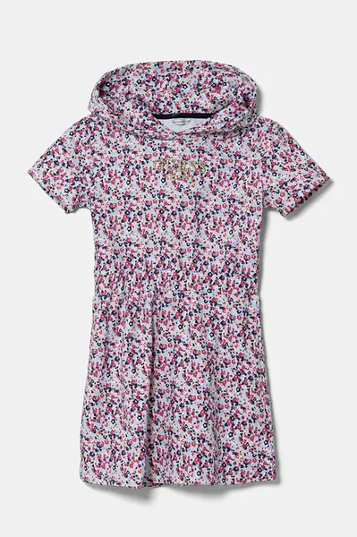 Dětské bavlněné šaty Guess modrá barva, mini, J5RK32 KA6R4