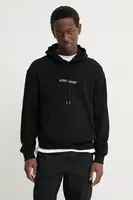 Mikina Guess Jeans pánská, černá barva, s kapucí, s aplikací, M5RQ38 KCPR1