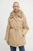 Bunda Guess LUCIE dámská, béžová barva, přechodná, W4BL45 WGK30