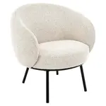 Lomoco DESIGNOVÉ KŘESLO, kov, textil, černá, světle šedá