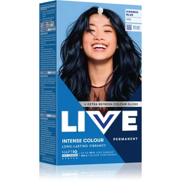 Schwarzkopf LIVE Intense Colour permanentná farba na vlasy odtieň 090 Cosmic Blue 1 ks