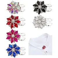 6Pcs Brass Glass Rhinestones  Cufflinks