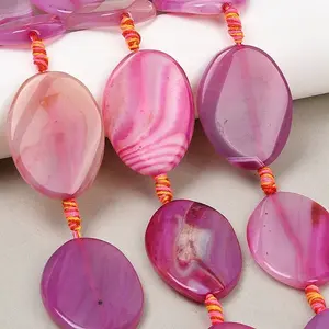 Natural Banded Agate Beads Strands