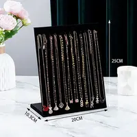 Velvet Necklace Organizer Display Stands for 12 Necklaces