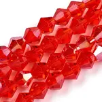 Transparent Electroplate Glass Beads Strands