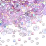 Electroplated Transparent Flat Back Resin Rhinestone Cabochons