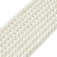 Eco-Friendly Dyed Glass Pearl Round Beads Strands