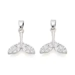 Brass Micro Pave Clear Cubic Zirconia Charms