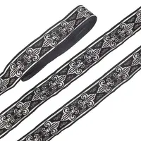 Ethnic Style Polyester Jacquard Fleur De Lis Ribbon