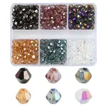 600Pcs 6 Styles Electroplate Glass Bead Strands