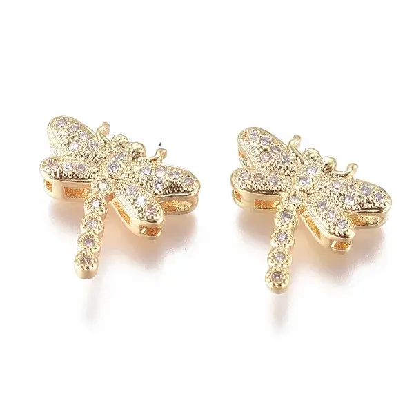 Brass Micro Pave Cubic Zirconia Multi-Strand Links