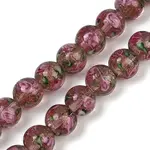 Handmade Glod Sand Lampwork Beads Strands