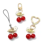 3Pcs Resin & Alloy Pendant Decorations and Mobile Straps