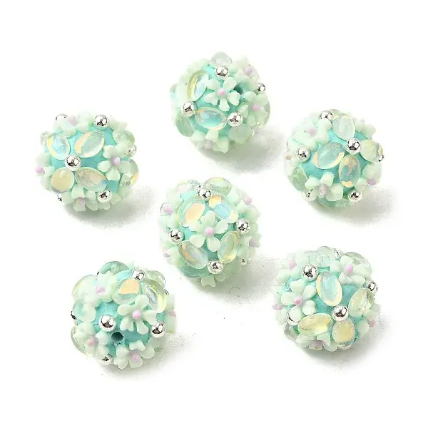 Handmade Polymer Clay Rhinestone Beads