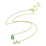 Brass Micro Pave Clear Cubic Zirconia Pendant Necklaces
