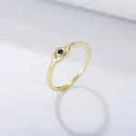 Evil Eye 925 Sterling Silver Micro Pave Cubic Zirconia Finger Rings for Women