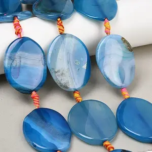 Natural Banded Agate Beads Strands