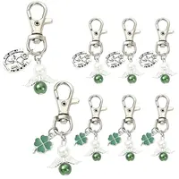 12Pcs 2 Style Alloy Enamel & Glass Pearl Pendant Decorations