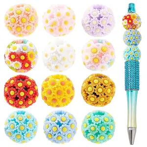 12Pcs 12 Colors Opaque Acrylic Beads