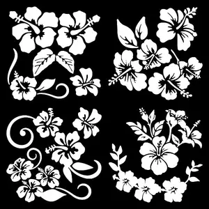 4Pcs 4 Styles PET Waterproof Self-adhesive Car Stickers