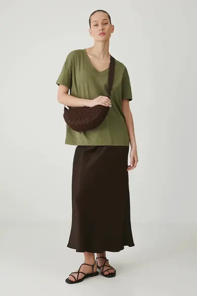 Bavlněné tričko Medicine dámské, zelená barva