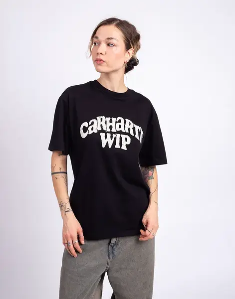 Tričko Carhartt WIP W' S/S Guide Club T-Shirt Black heavy stone wash