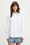 Bavlněná košile Guess Jeans bílá barva, regular, s klasickým límcem, W4YH68 WGCF1