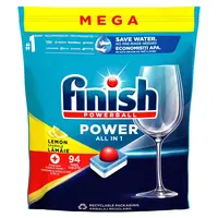 FINISH Power All in 1 Tablety do myčky nádobí Lemon Sparkle 94 ks