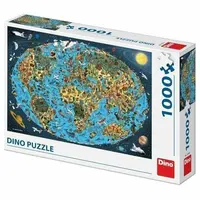 Puzzle Kreslená mapa světa 1000 dílků