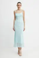 Šaty Bardot ADONI červená barva, maxi, přiléhavé, 57998DB1