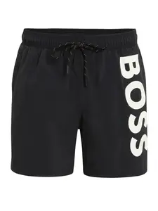 BOSS Plavecké šortky 'Octopus'  čierna / biela