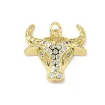 Brass Micro Pave Clear Cubic Zirconia Pendants