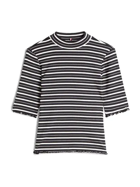 TOMMY HILFIGER Tričko  čierna / biela