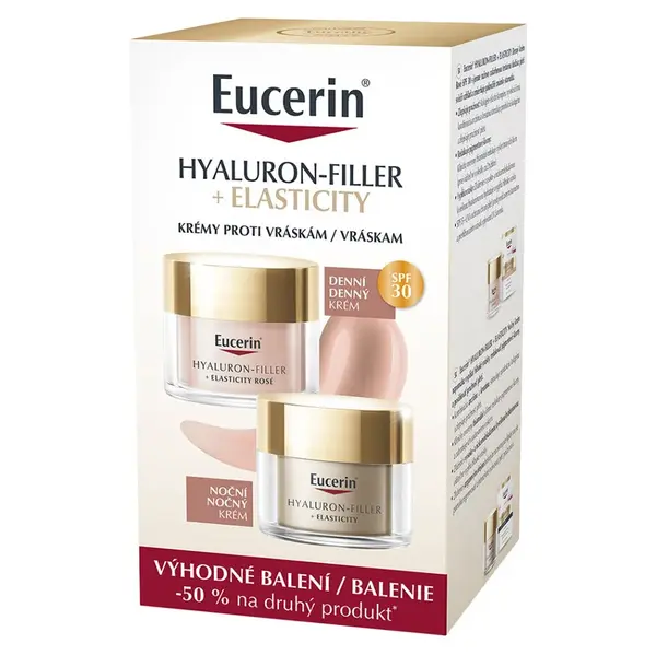 EUCERIN Hyaluron- Filler + Elasticity Denní krém 50 ml + noční krém 50 ml