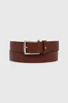 Kožený pásek Tommy Hilfiger pánský, hnědá barva, AM0AM08360