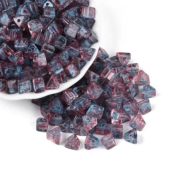 Picasso Transparent Glass Beads