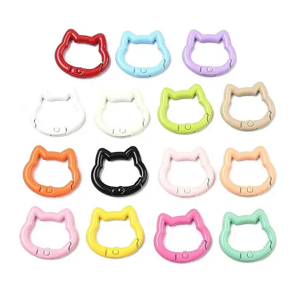 Spray Painted Alloy Spring Gate Rings