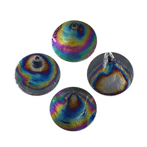 Spray Painted Natural Capiz Shell Pendants