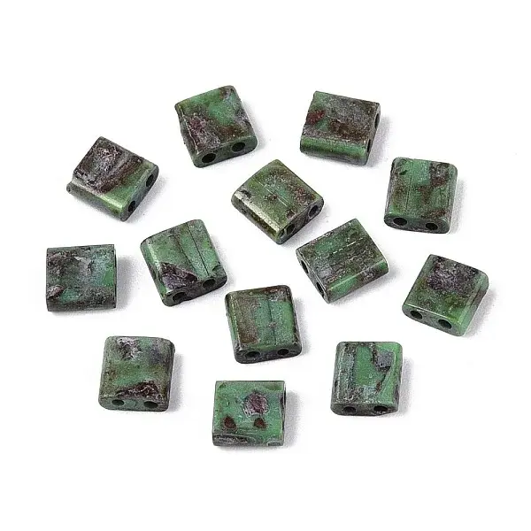 2-Hole Baking Paint Glass Seed Beads