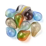 10Pcs 5 Styles Transparent Handmade Blown Glass Globe Beads