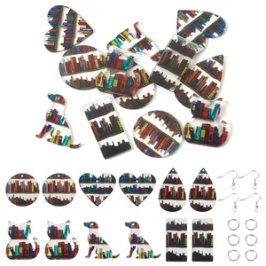 DIY Bookshelf Acrylic Dangle Earring Making Kit