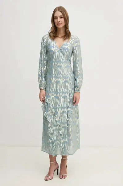 Šaty Never Fully Dressed Lottie modrá barva, maxi, NFDDR1778