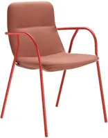 LD SEATING Konferenční křeslo FLEXI LIGHT, CHL-N14, signální červená podnož