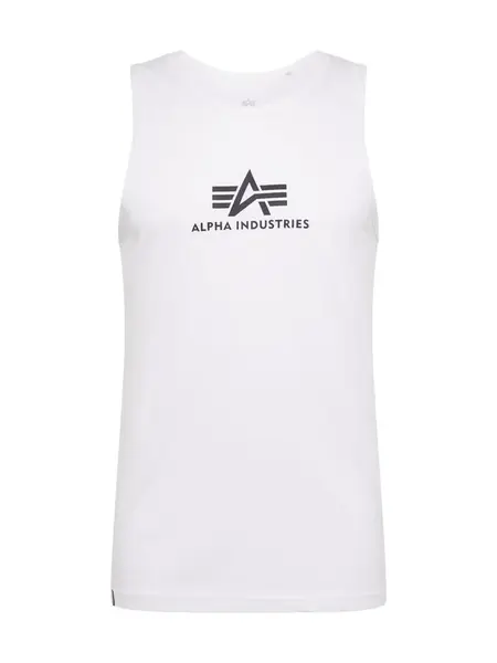 ALPHA INDUSTRIES Tričko  čierna / biela