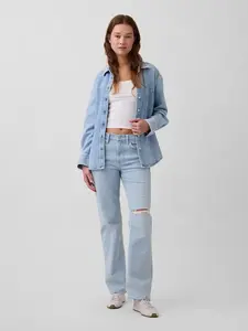GAP Dámske Rifle Mid Rise Relaxed Straight