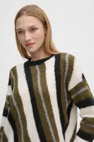 Svetr z vlněné směsi Sisley dámský, zelená barva, 106QL105O