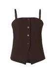 Samsøe Samsøe Top 'Saclo'  tmavohnedá