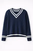 GAP bavlnený sveter s V-výstrihom