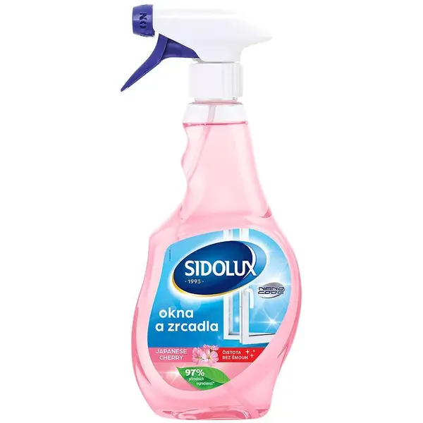 Sidolux window nano code japanese cherry čistič oken s nano technologií 500 ml
